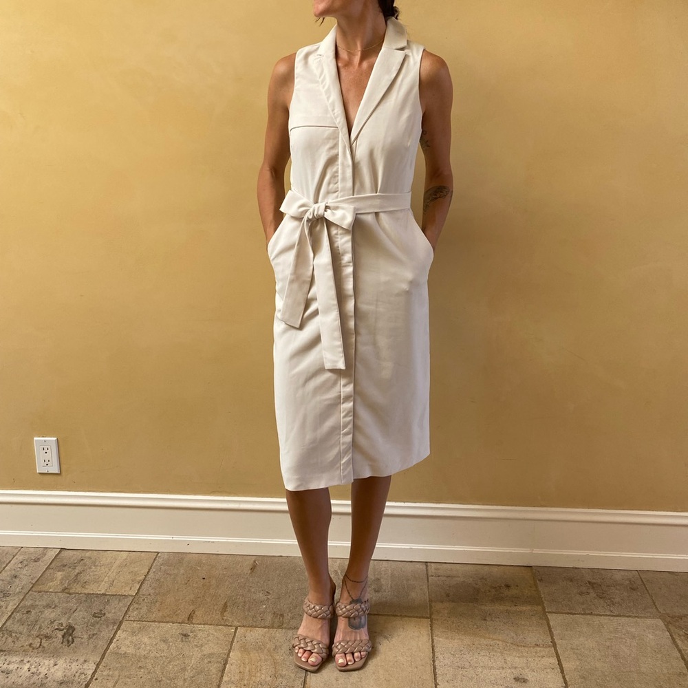 Banana Republic White Midi Dress